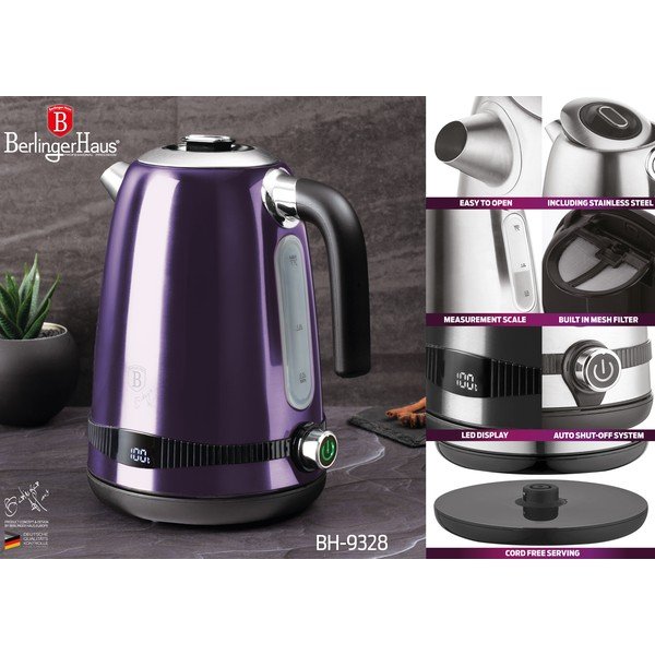 Violetinis 1,7 l virdulys Purple Metallic Line - BerlingerHaus-image-3