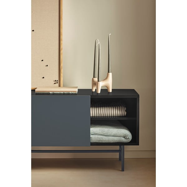 TV spintelė juodos spalvos/antracito spalvos 180x56 cm Nube – Teulat-image-1
