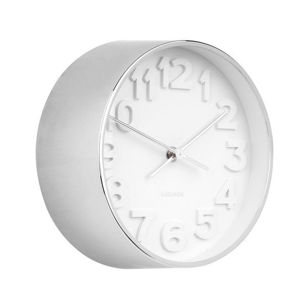 Sieninis laikrodis su sidabrinėmis detalėmis Karlsson Stout, ⌀ 22 cm-image-1