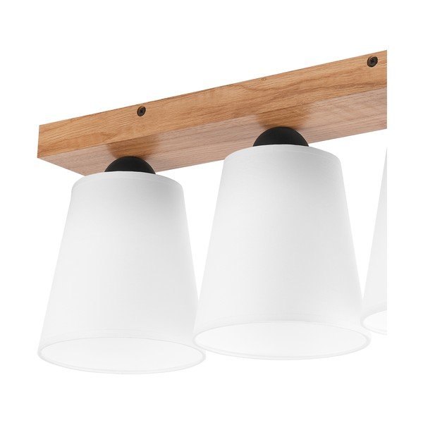 Lubinis šviestuvas baltos spalvos ø 15 cm su tekstiliniu gaubtu Lula – LAMKUR-image-4