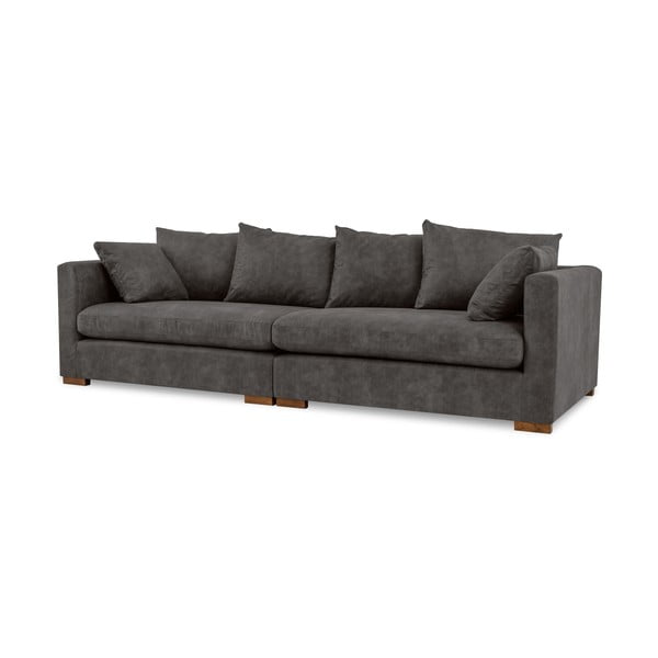 Iš dirbtinės odos sofa antracito spalvos 266 cm Hamburg – Scandic-image-2
