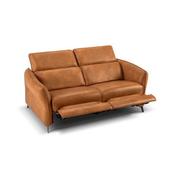Sofa šviesiai rudos spalvos iš odos 103 cm Hubble – Windsor & Co Sofas-image-3