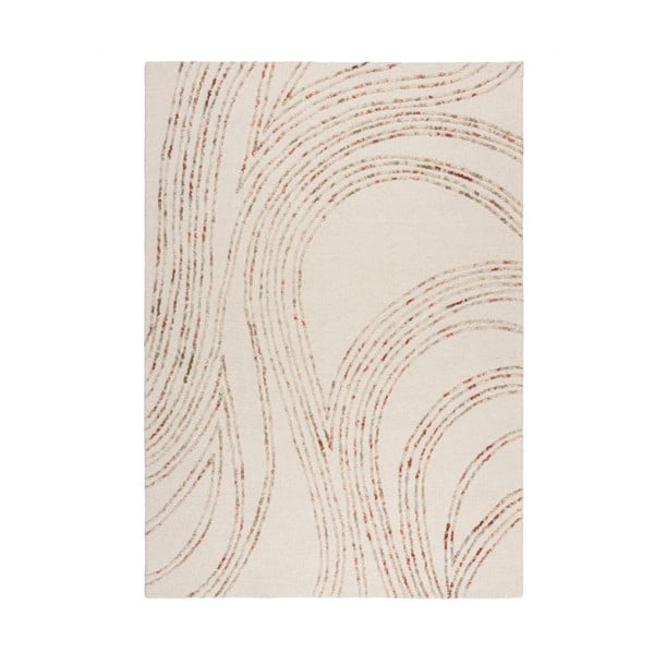 Iš vilnos kilimas oranžinės spalvos/kreminės spalvos 160x230 cm Abstract Swirl – Flair Rugs