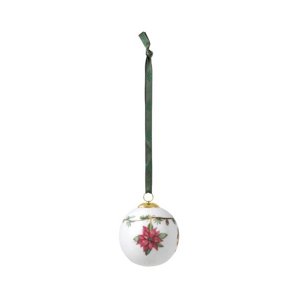 Baltas porcelianinis pakabinamas kalėdinis papuošalas Kähler Design Hammershøi-image-2