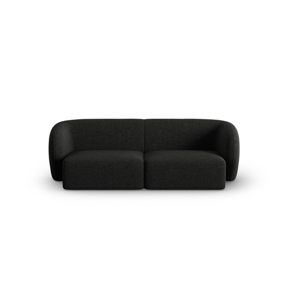 Juodos spalvos iš šenilinio audinio sofa 188 cm Paolo – Milo Casa