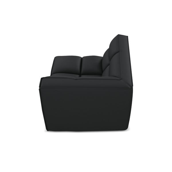 Juodos spalvos iš dirbtinės odos modulinė sofos dalis Kalai – Makamii-image-3