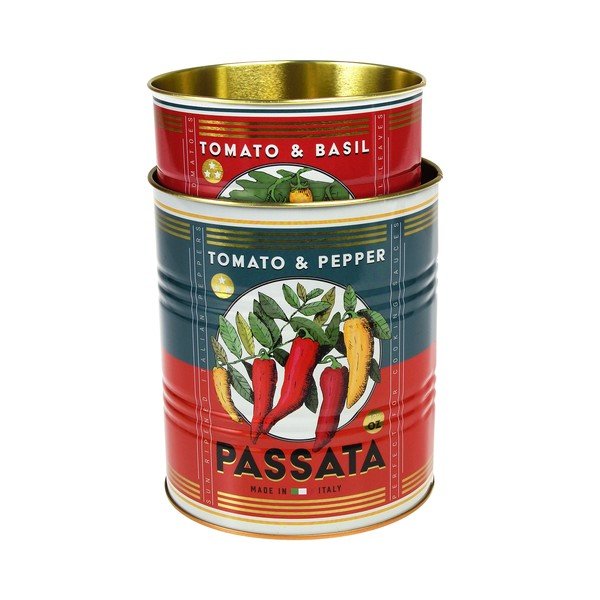 Dekoratyvinės iš skardos daiktadėžės 2 vnt. ø 11x13 cm Passata – Rex London-image-2