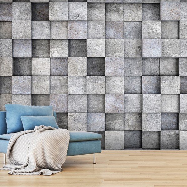 Didelio formato tapetai Bimago Consrete Cube, 400 x 280 cm-image-1