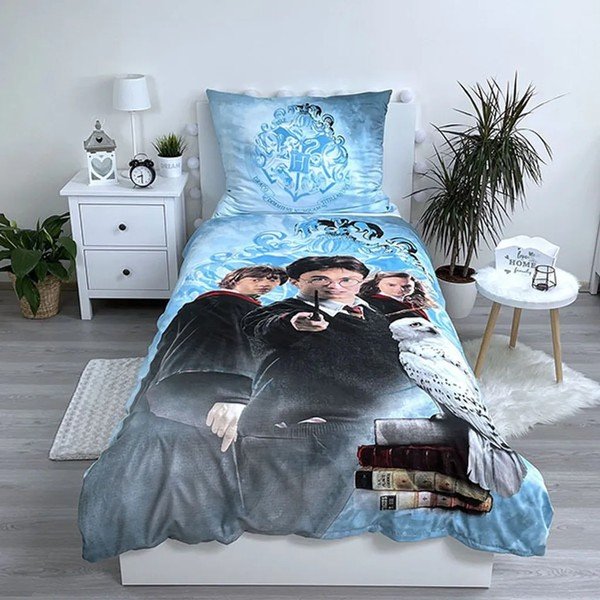 Viengulė vaikiška patalynė iš mikropluošto 140x200 cm Harry Potter – Jerry Fabrics-image-1
