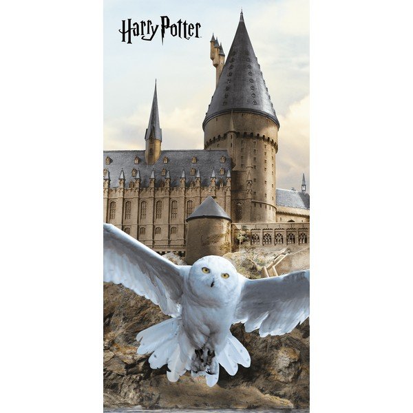 Vaikiškas rankšluostis iš medvilnės 70x140 cm Harry Potter "Hedwig" – Jerry Fabrics