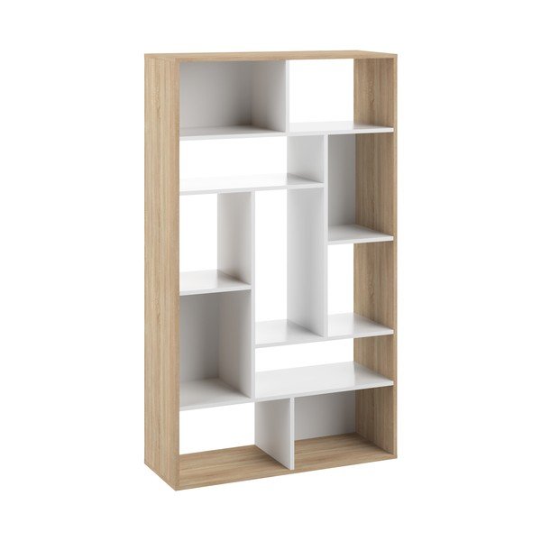 Balta ąžuolinė knygų spinta 91x163 cm Seoul - TemaHome -image-2