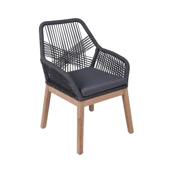 Medžio masyvo sodo kėdė pilkos spalvos Pomona – Garden Pleasure