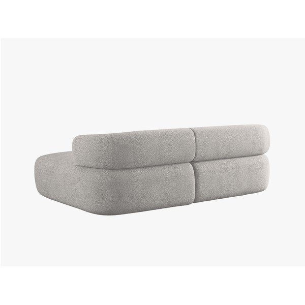 Šviesiai pilkos spalvos kampinė sofa iš boucle (su dešiniuoju kampu/su gultu) Jenny – Micadoni -image-3