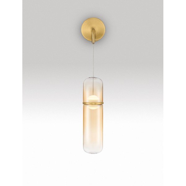 Auksinės spalvos iš stiklo sieninė lempa LED su pritemdymo funkcija Norma – Nova Luce-image-4