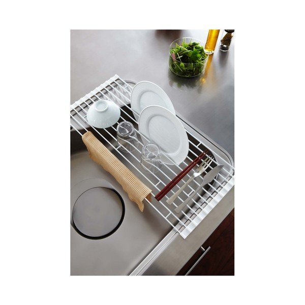 Baltos spalvos ritininis kriauklės nusausintuvas YAMAZAKI Tower, ilgis 58 cm-image-4