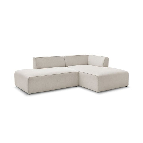 Smėlio spalvos modulinė kampinė sofa (su dešiniuoju kampu/„L“ formos) Megeve – Bobochic Paris-image-3