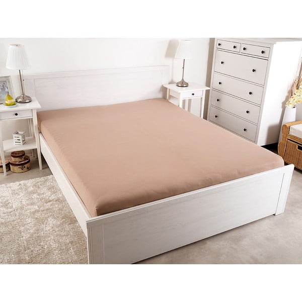 Paklodė rudos spalvos su guma 160x200 cm – B.E.S.-image-2