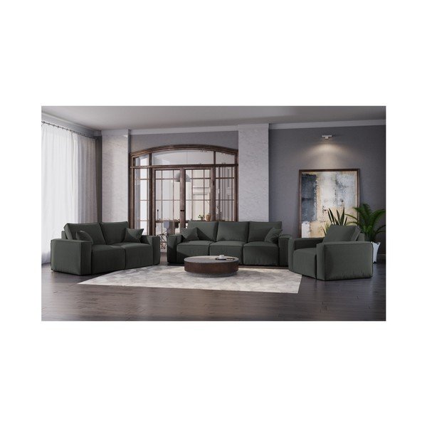 Tamsiai pilka sofa "Cosmopolitan Design Miami", 180 cm-image-4