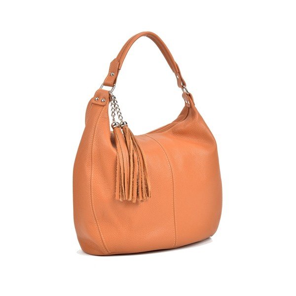 Konjako rudos spalvos odinė rankinė Sofia Cardoni Bruhna-image-4