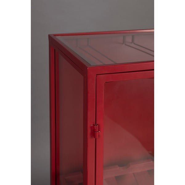 Raudonos spalvos iš metalo vyno spintelė butelių skaičius 10, 65x103x35 cm Mori – Dutchbone-image-3