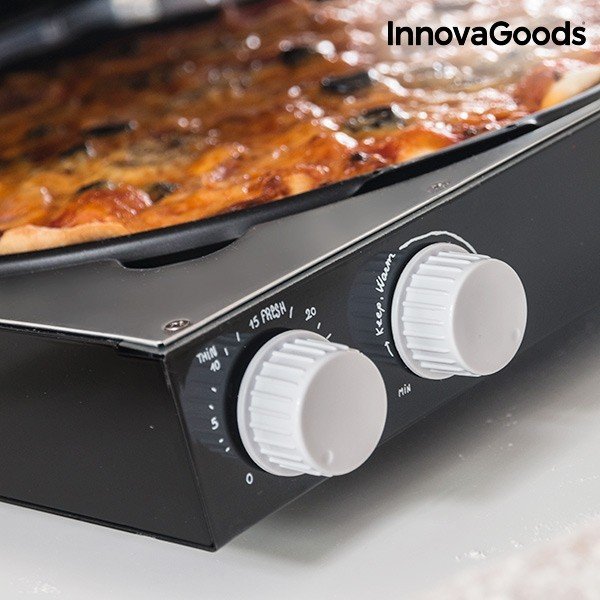 Elektrinė picų dėžė su "InnovaGoods" kulinarine knyga, galia 1200 W-image-4