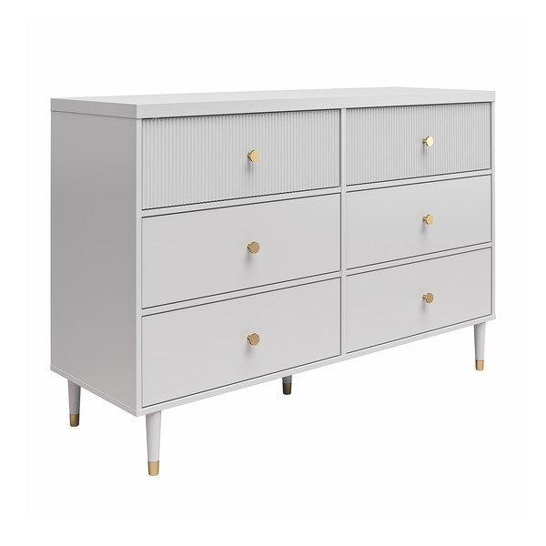 Žema šoninė spintelė pilkos spalvos 138x93 cm Elizabeth – CosmoLiving by Cosmopolitan-image-2