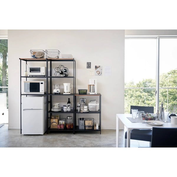 Matinės juodos spalvos iš plieno pastatoma lentyna 60x90x46,5 cm Tower – YAMAZAKI-image-3