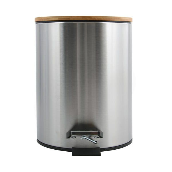 Matinės sidabrinės spalvos iš plieno šiukšliadėžė su pedalu 5 l   Adonis – Spirella-image-3