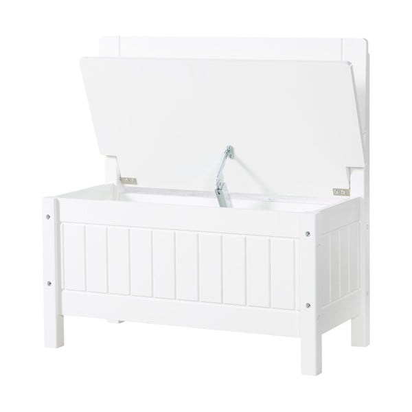 Baltos spalvos vaikiškas suoliukas – Roba-image-2