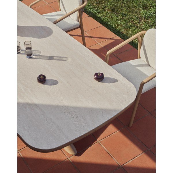 Iš keraminės plokštės sodo valgomojo stalas 110x240 cm Mirtia – Kave Home-image-2