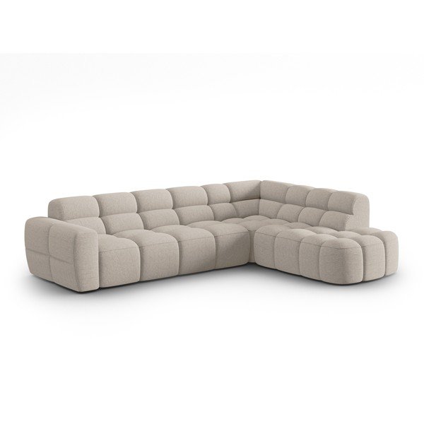 Kampinė sofa smėlio spalvos Lisa – Micadoni Home-image-2
