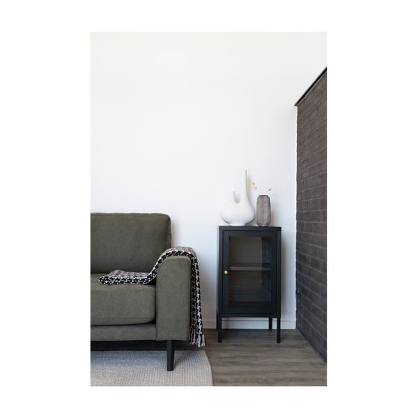Iš metalo vitrina juodos spalvos 38x70 cm Dalby – House Nordic-image-4