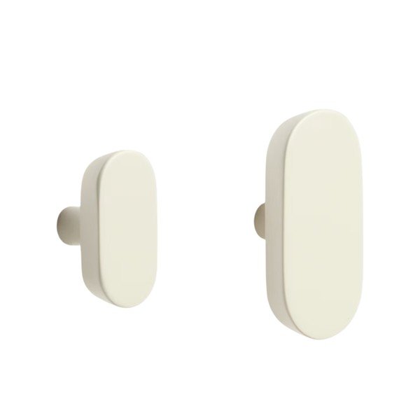 Sieniniai kreminės spalvos iš buko masyvo kabliai 2 vnt. Arely – Kave Home