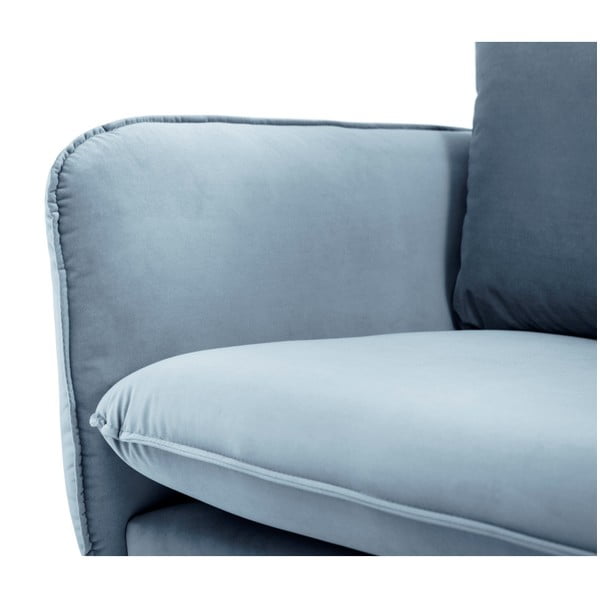 Šviesiai mėlyna aksominė sofa Cosmopolitan Design Vienna, 160 cm-image-4