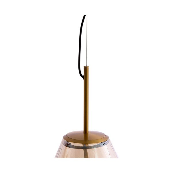 Gintarinės spalvos kabantis šviestuvas su stiklo gaubtu Leona – Light & Living-image-3