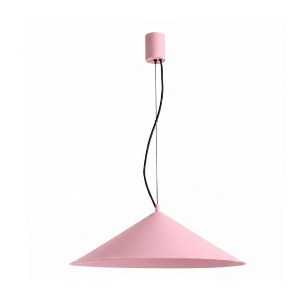 Rožinės spalvos iš metalo kabantis šviestuvas LED ø 50 cm FINT – Thoro