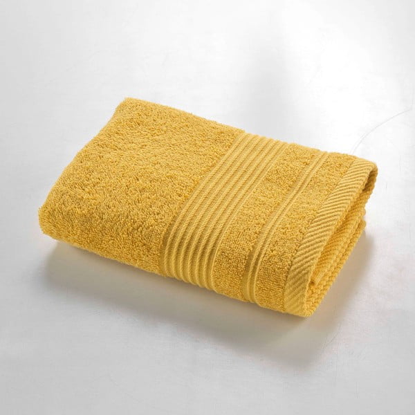 Iš frote audinio iš medvilnės rankšluostis geltonos spalvos 50x90 cm Tendresse – douceur d'intérieur