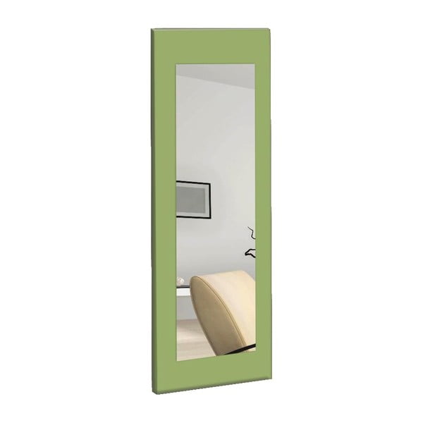 Sieninis veidrodis su žaliu rėmu Oyo Concept Chiva, 40 x 120 cm