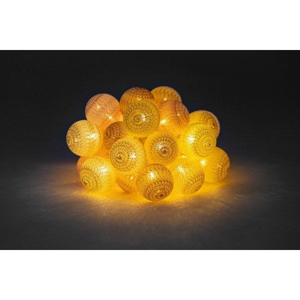 Smėlio ir rožinės spalvos LED lempučių girlianda LUKKA, 30 lempučių-image-2