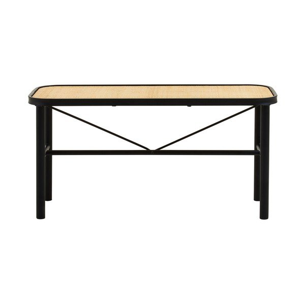 Juodos spalvos/natūralios spalvos suolas rotangas Depok – Premier Housewares-image-4