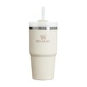 Kreminės spalvos iš nerūdijančio plieno su šiaudeliu termosas 600 ml Quencher H2.0 FlowState Tumbler Cream – Stanley
