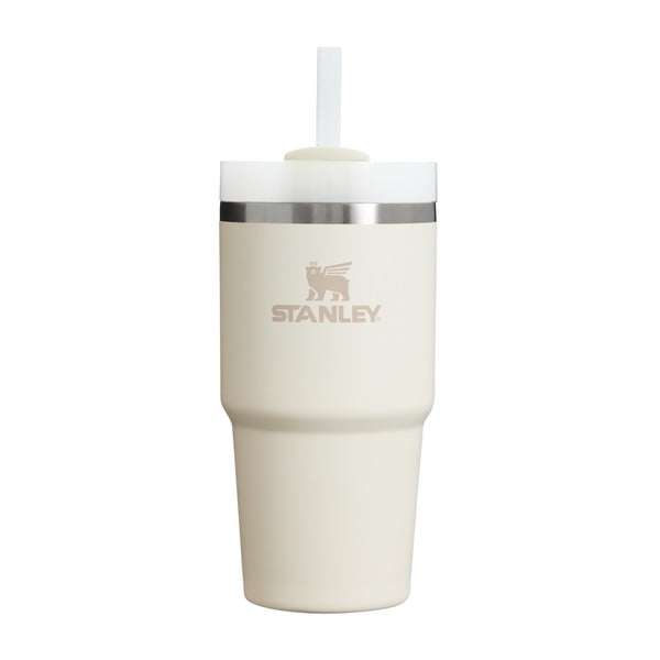 Kreminės spalvos iš nerūdijančio plieno su šiaudeliu termosas 600 ml Quencher H2.0 FlowState Tumbler Cream – Stanley