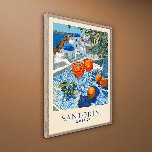 Spausdintas paveikslas su rėmeliu 50x70 cm Santorini – Styler-image-3