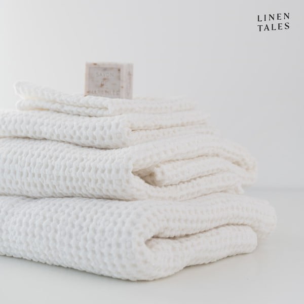 Balti rankšluosčiai ir vonios rankšluosčiai - 3 rinkiniai Honeycomb - Linen Tales
