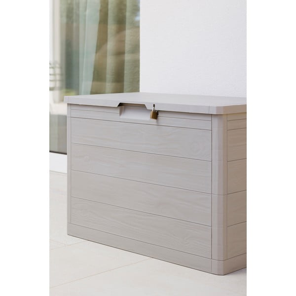 Šviesiai pilkos spalvos iš plastiko sodo daiktadėžė Woodys – Toomax-image-3