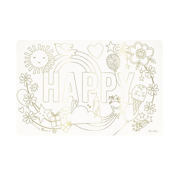 Iš popieriaus padėkliukai 8 vnt. 28x42.5 cm Happy Icons – Meri Meri-image-1