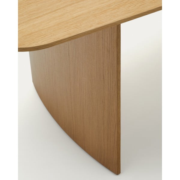 Valgomojo stalas natūralios spalvos iš ąžuolo 100x240 cm Litto – Kave Home-image-4