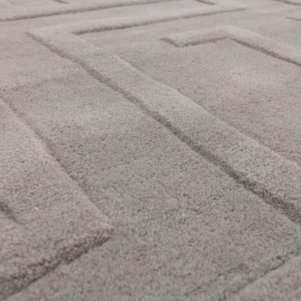 Kilimas iš vilnos šviesiai pilkos spalvos 160x230 cm Maze – Asiatic Carpets-image-1