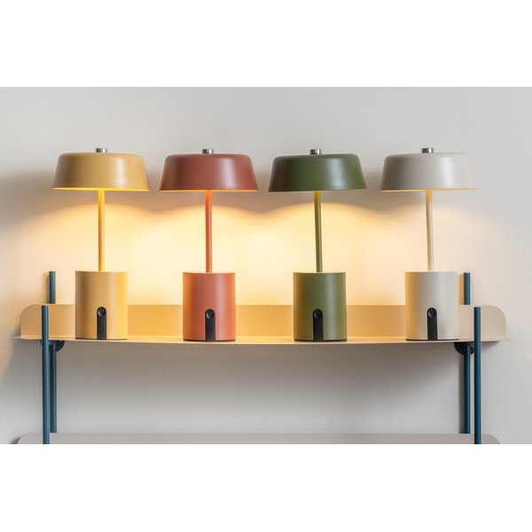 Smėlio spalvos iš metalo stalinis šviestuvas LED (aukštis 22,5 cm) Elemental LED – Leitmotiv-image-1