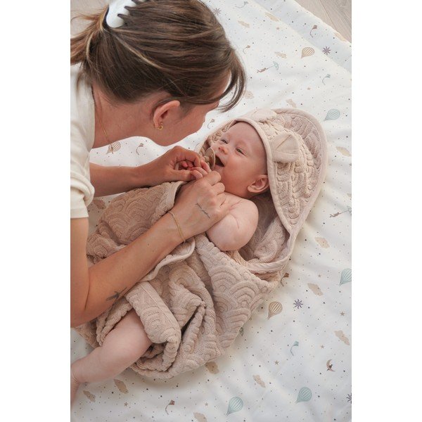 Dramblio kaulo spalvos iš organiškos medvilnės vaikiškas pledas 90x120 cm Dreamland – Cam Cam Copenhagen-image-1